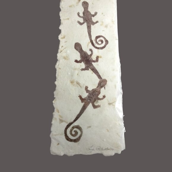 Curling Tails Pictograph Lizard Print Buena Vista Co Signed Lyn Petrillo Paper - Picture 1 of 7